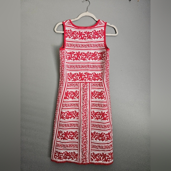 Etcetera Red and White Sleeveless Dress - Picture 3 of 5